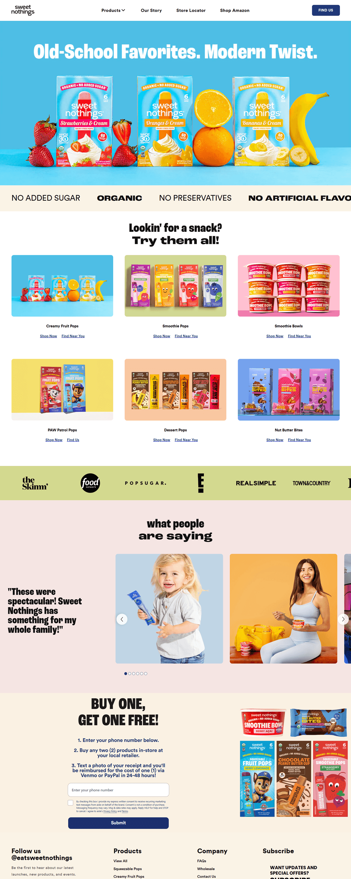 eCommerce website: Sweet Nothings