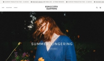 eCommerce website: Conscious Clothing