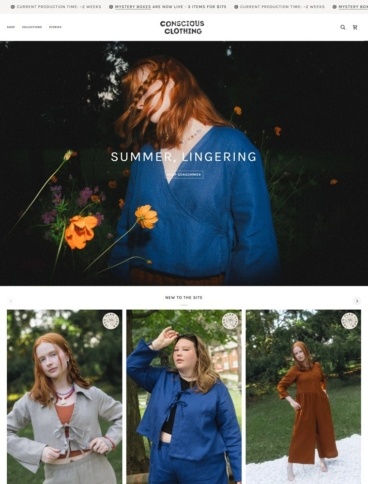eCommerce website: Conscious Clothing