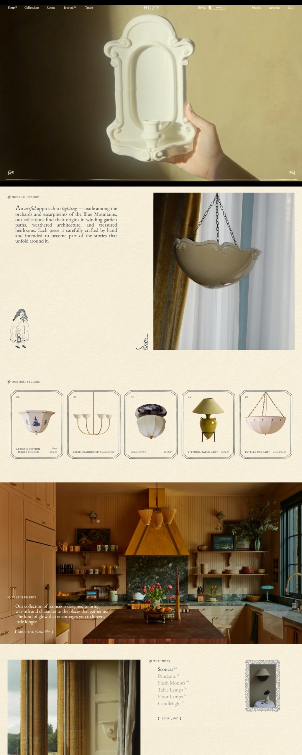 eCommerce website: Huey Lightshop