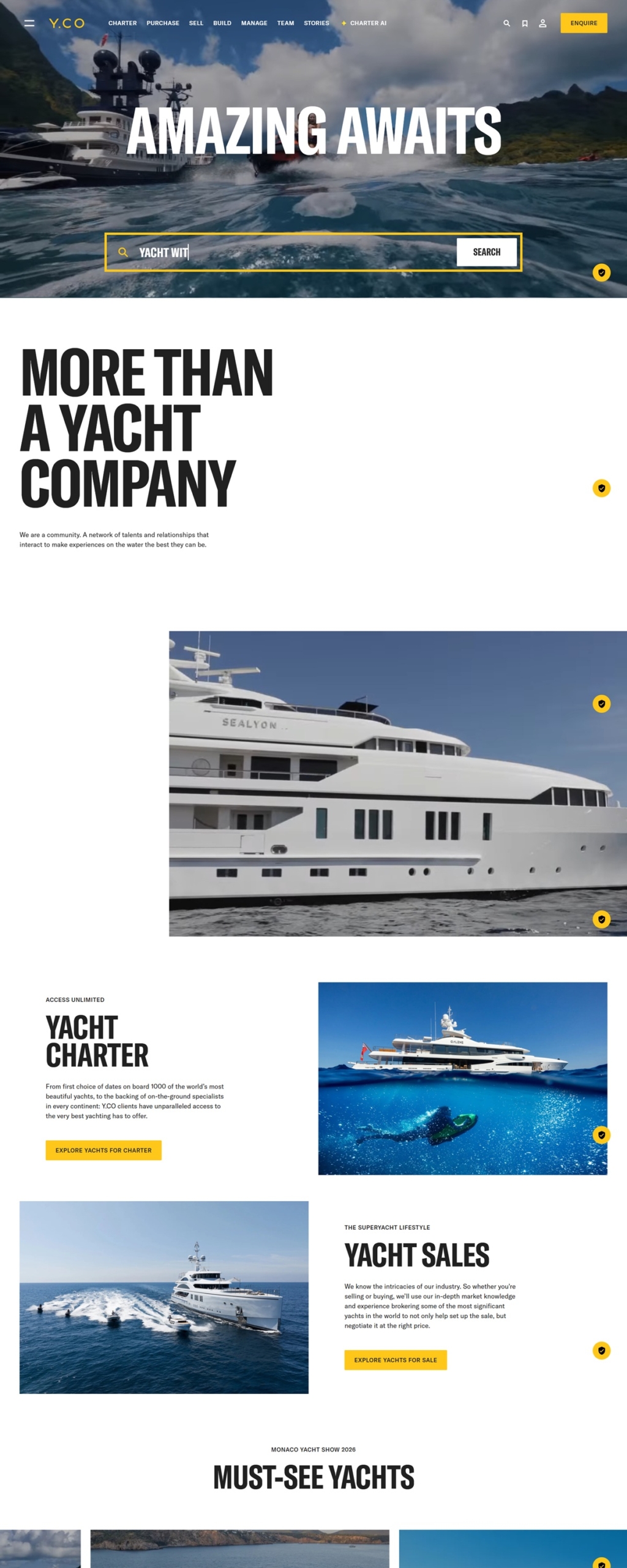 eCommerce website: Y.CO