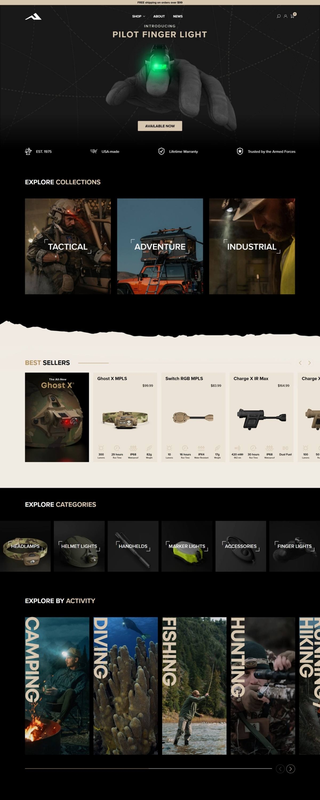 eCommerce website: ​Princeton Tec