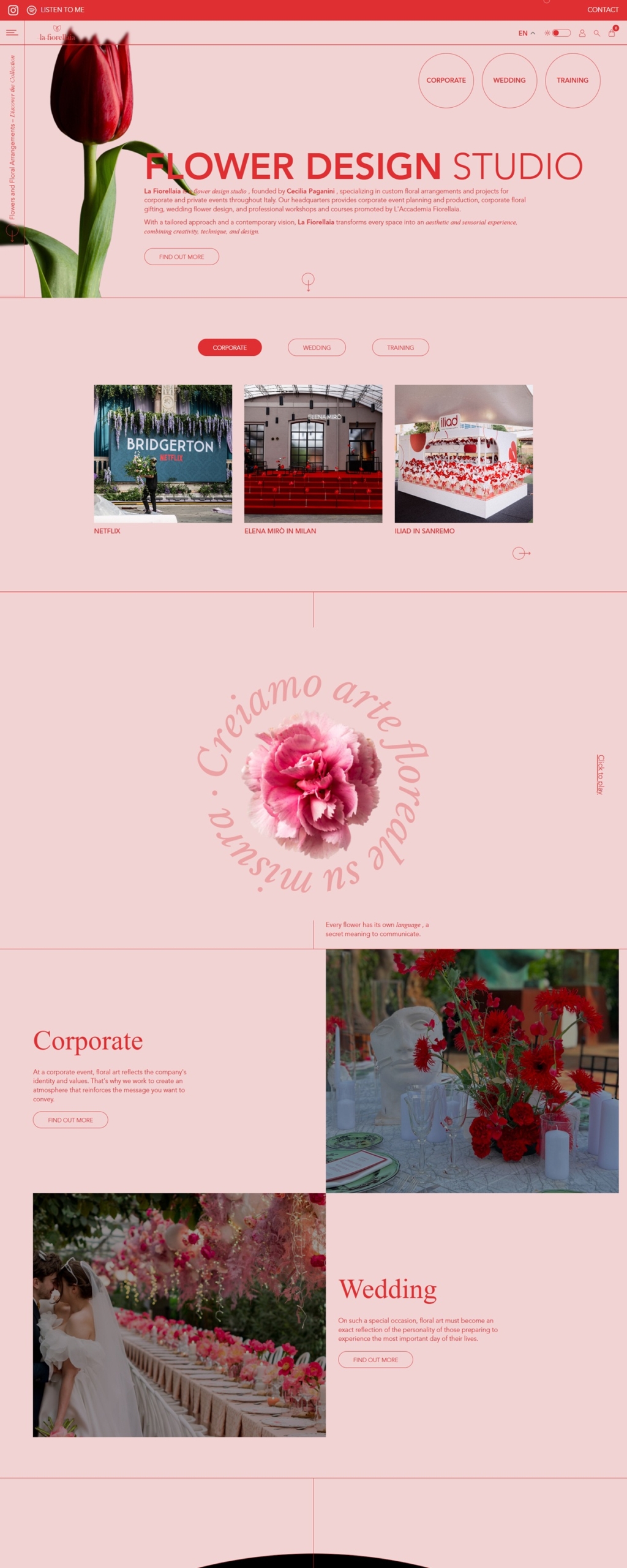 eCommerce website: ​La Fiorellaia