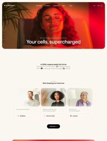 eCommerce website: Luminous Labs