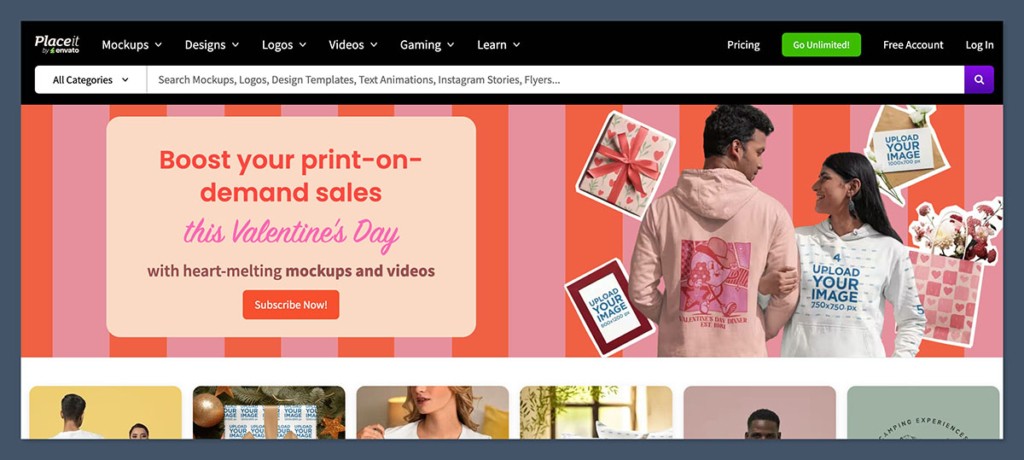 Placeit Homepage