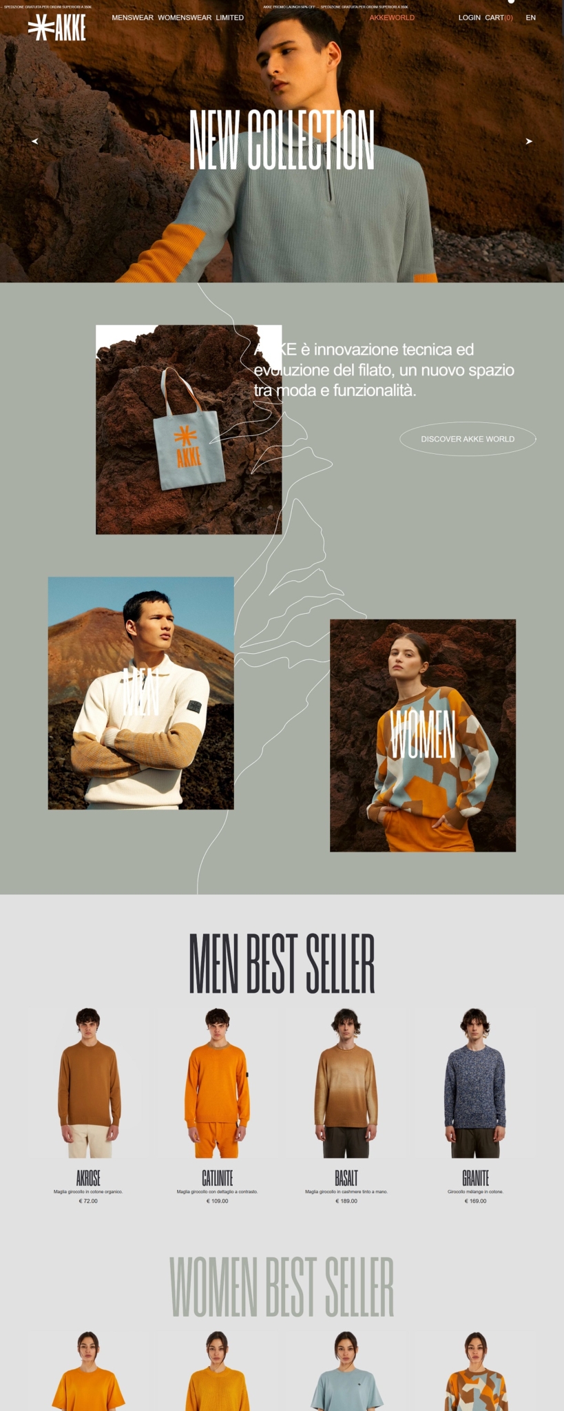 Akke Knitwear | eCommerce Website Design Gallery & Tech Inspiration