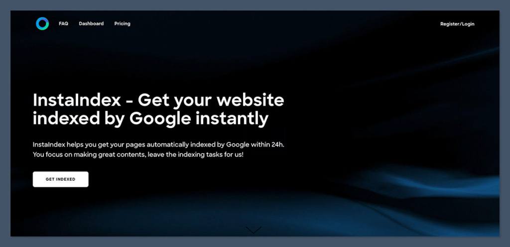 Instaindex Homepage