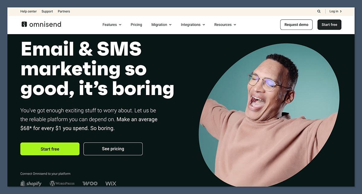 Omnisend Homepage