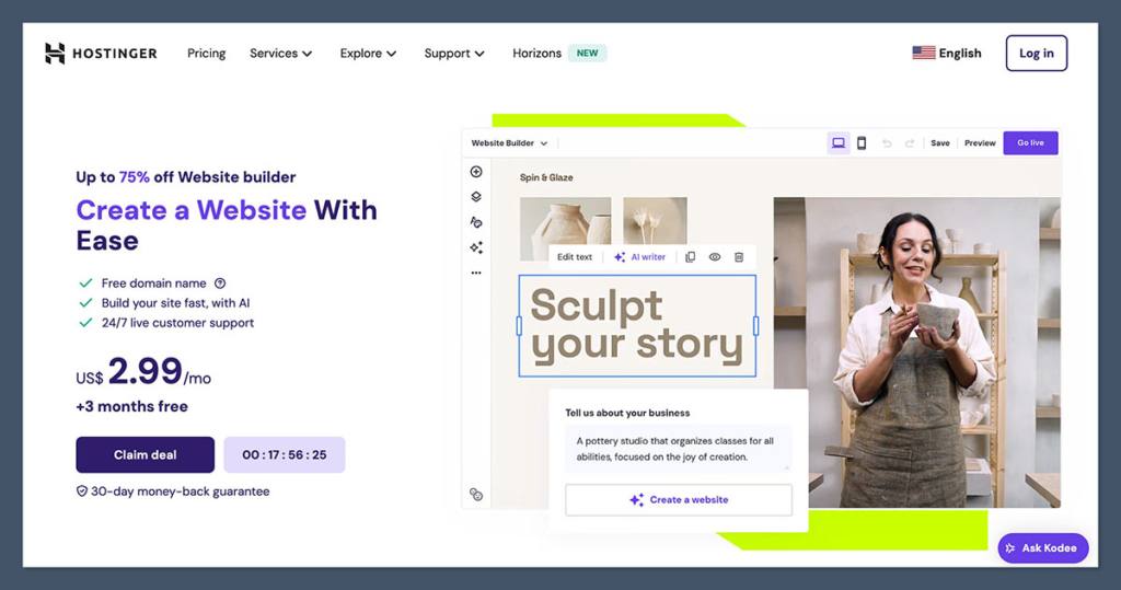 Hostinger Homepage