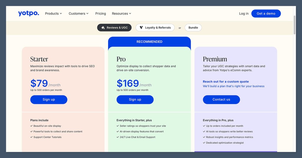 Pricing Plans Yotpo