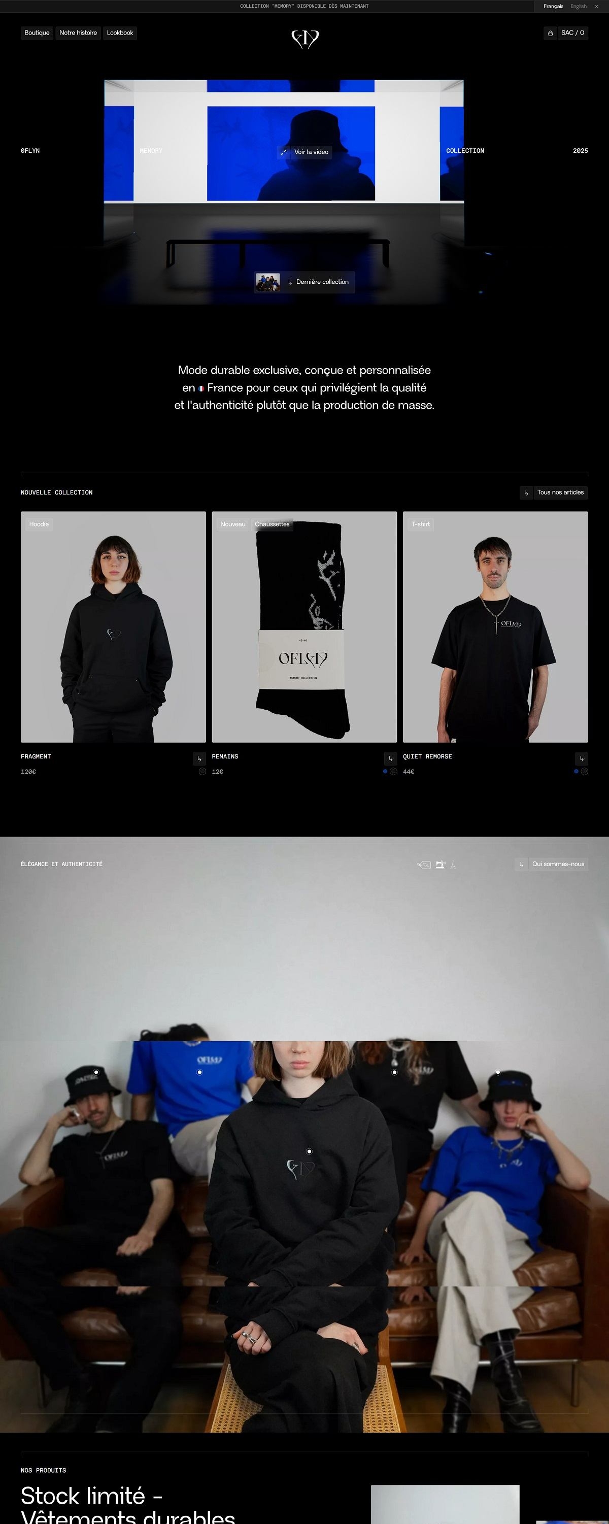 eCommerce website: OFLYN
