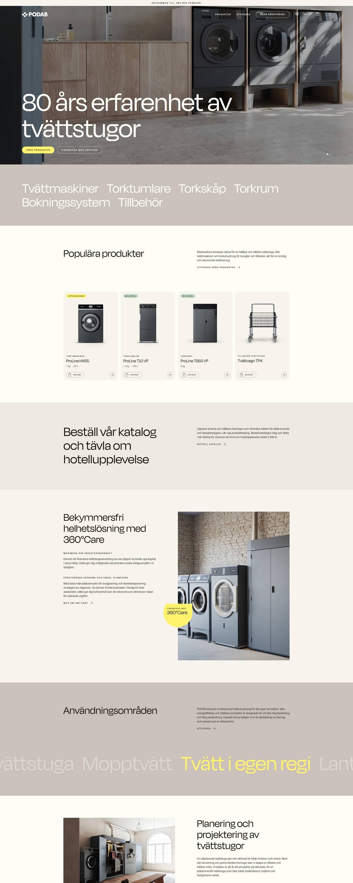eCommerce website: Podab
