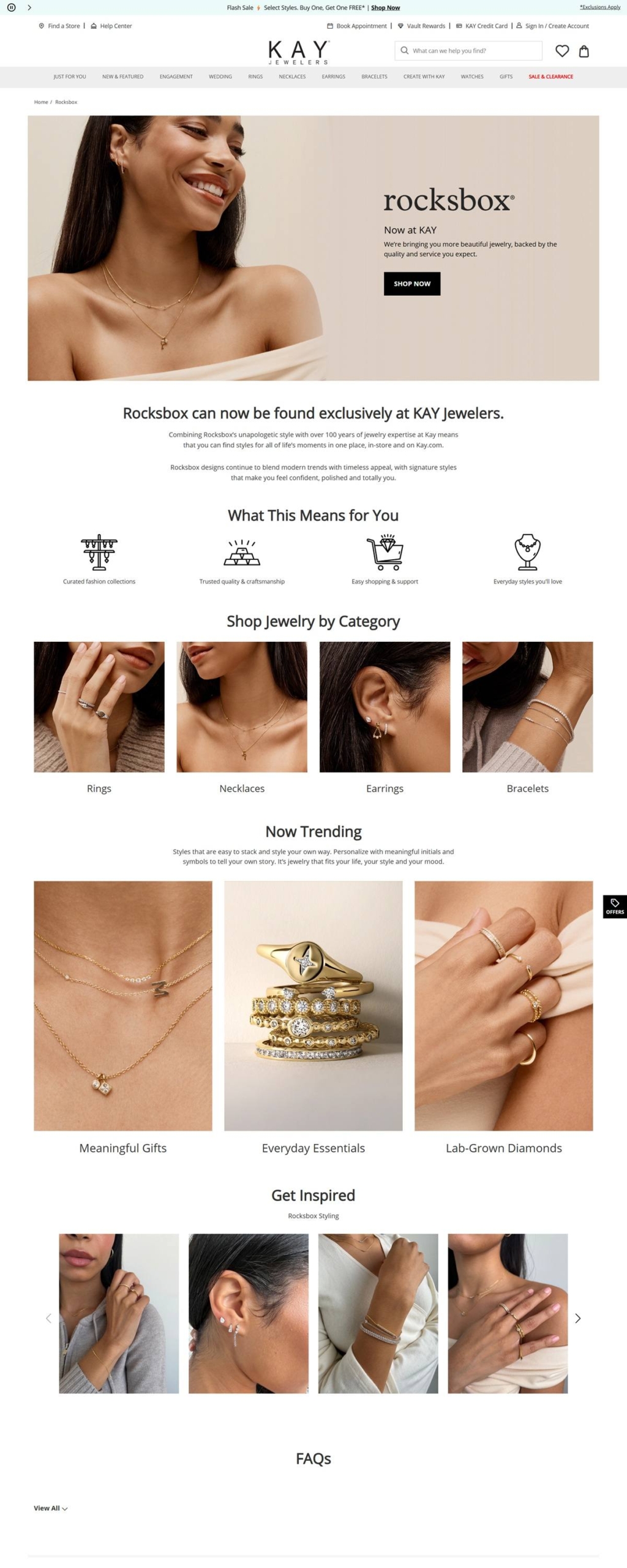 eCommerce website: Rocksbox