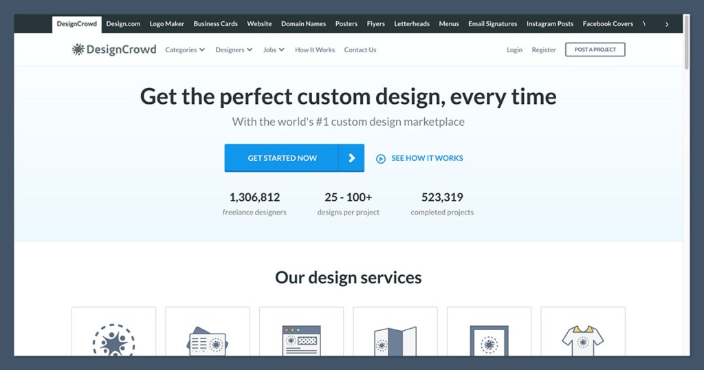 Designcrowd Homepage