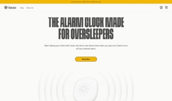 eCommerce website: Lasso Alarm Clock