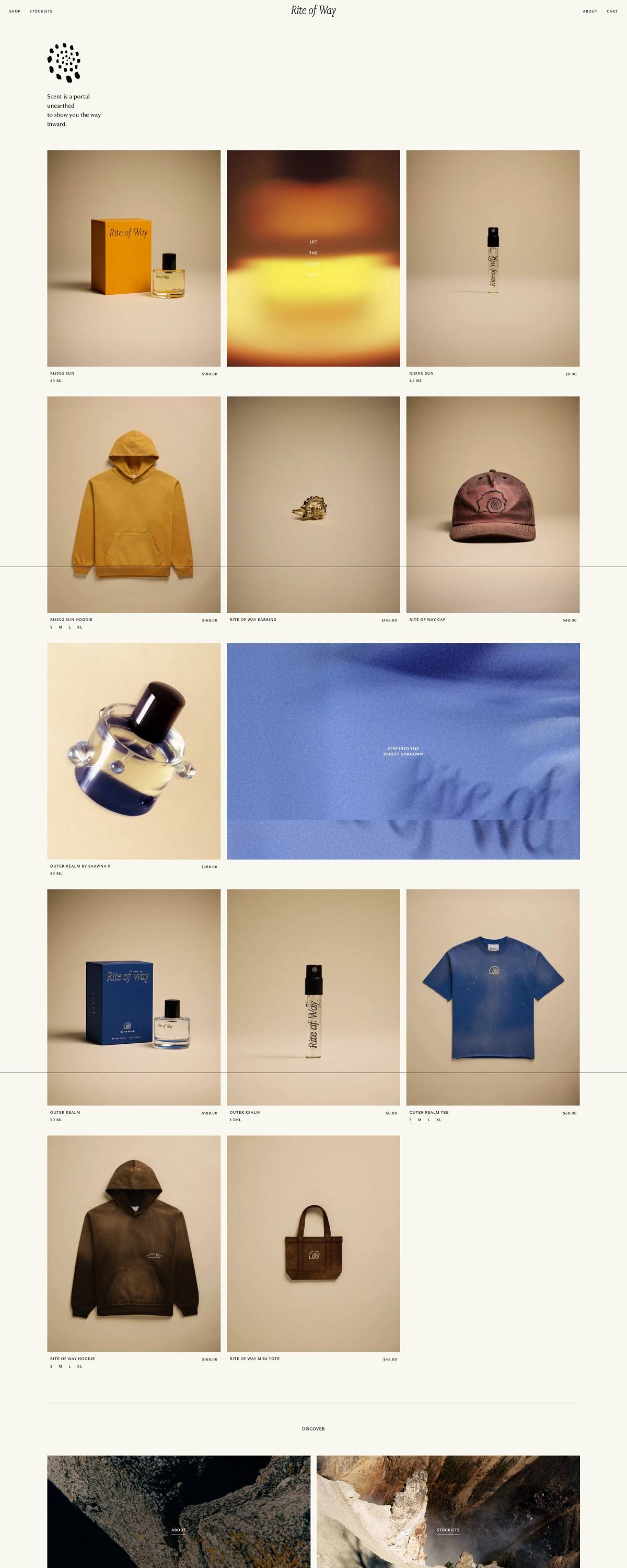 eCommerce website: Rite of Way