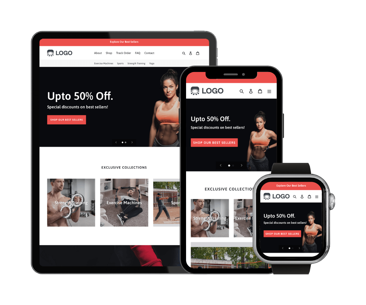 eCommerce pre-made store: Sports & Fitness Store