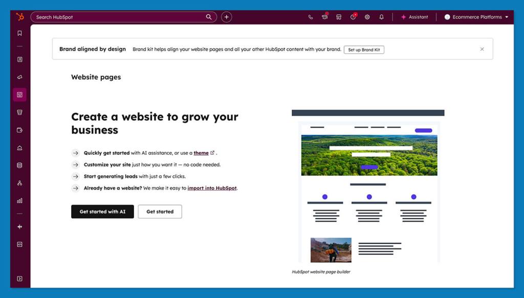create website hubspot