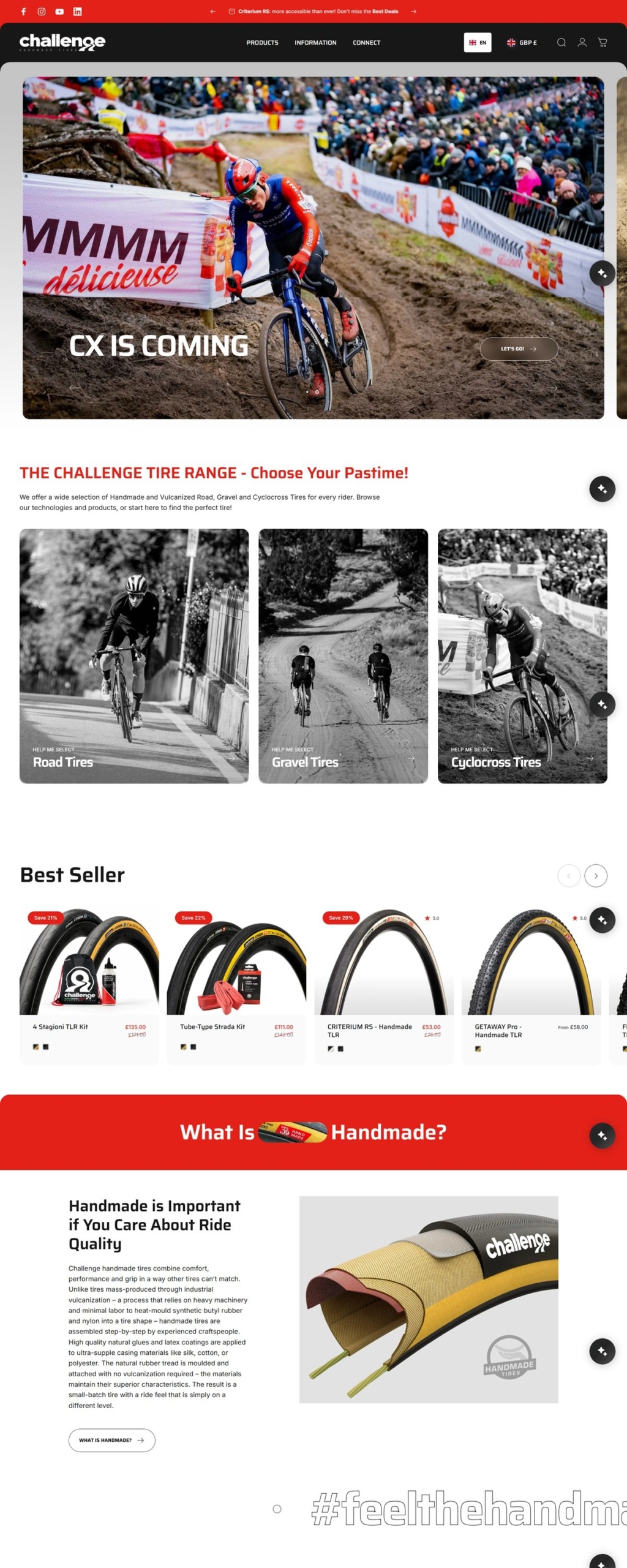eCommerce website: Challenge Tires