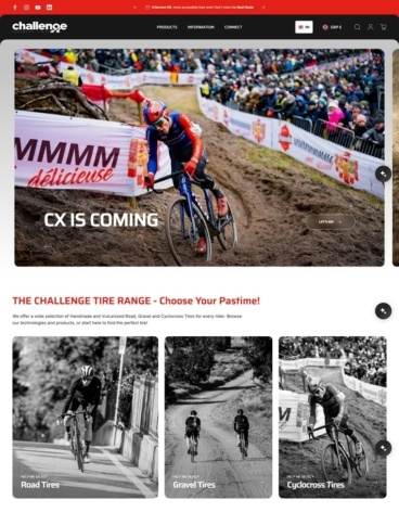 eCommerce website: Challenge Tires