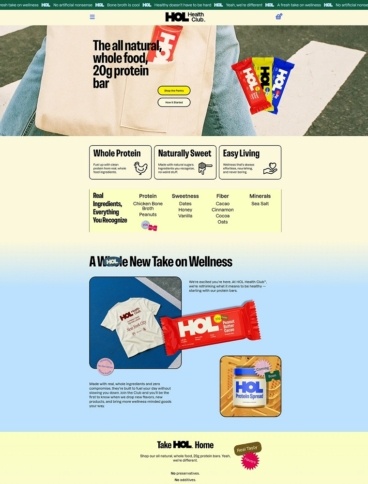 eCommerce website: Hol Health Club