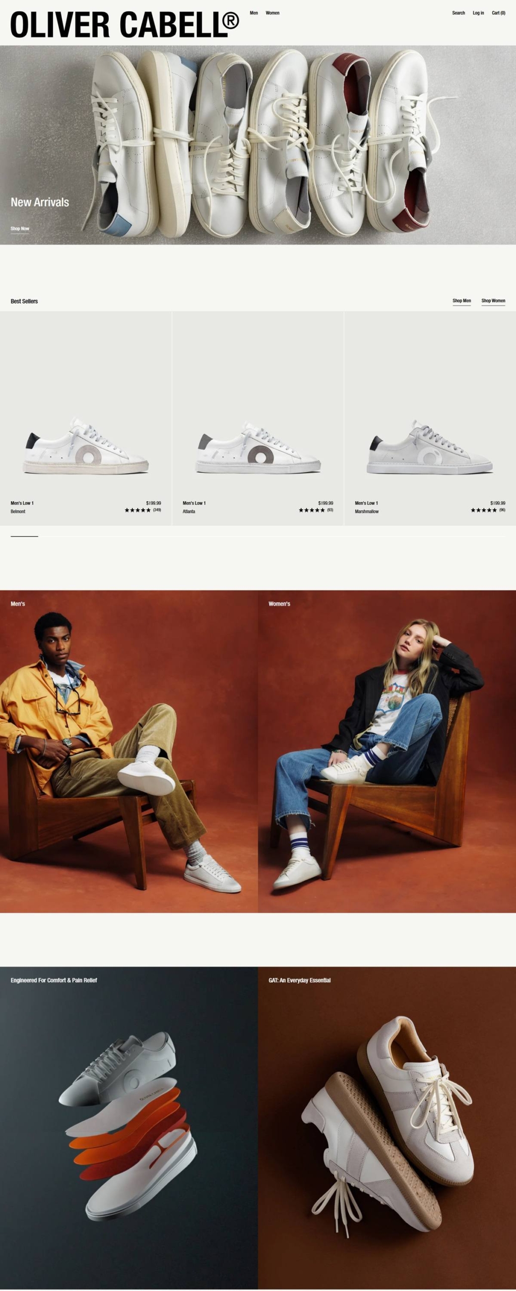 eCommerce website: Oliver Cabell