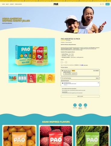 eCommerce website: Pao Labs