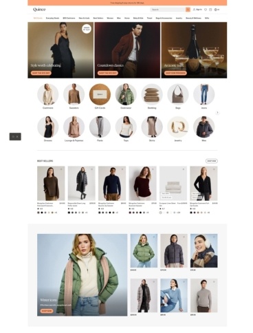eCommerce website: Quince