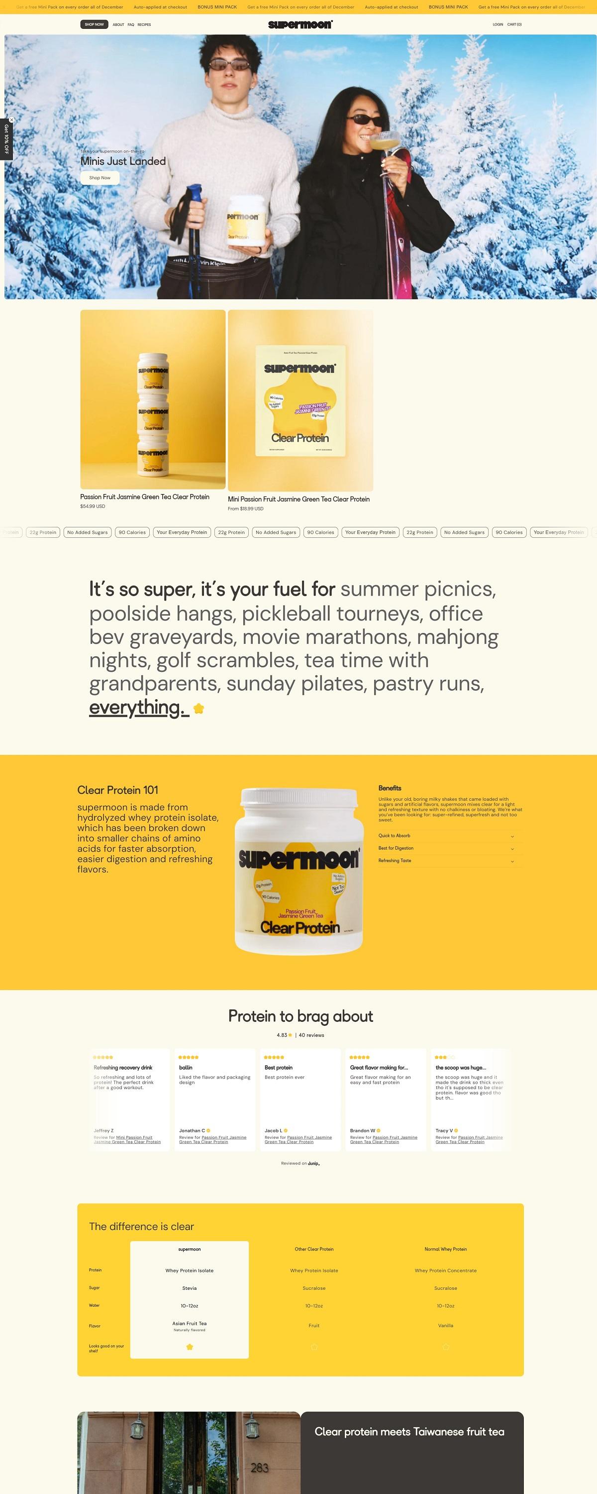 eCommerce website: Supermoon