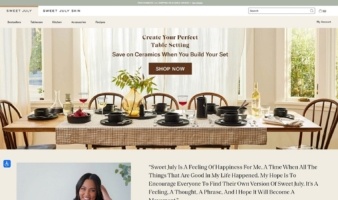 eCommerce website: Sweet July