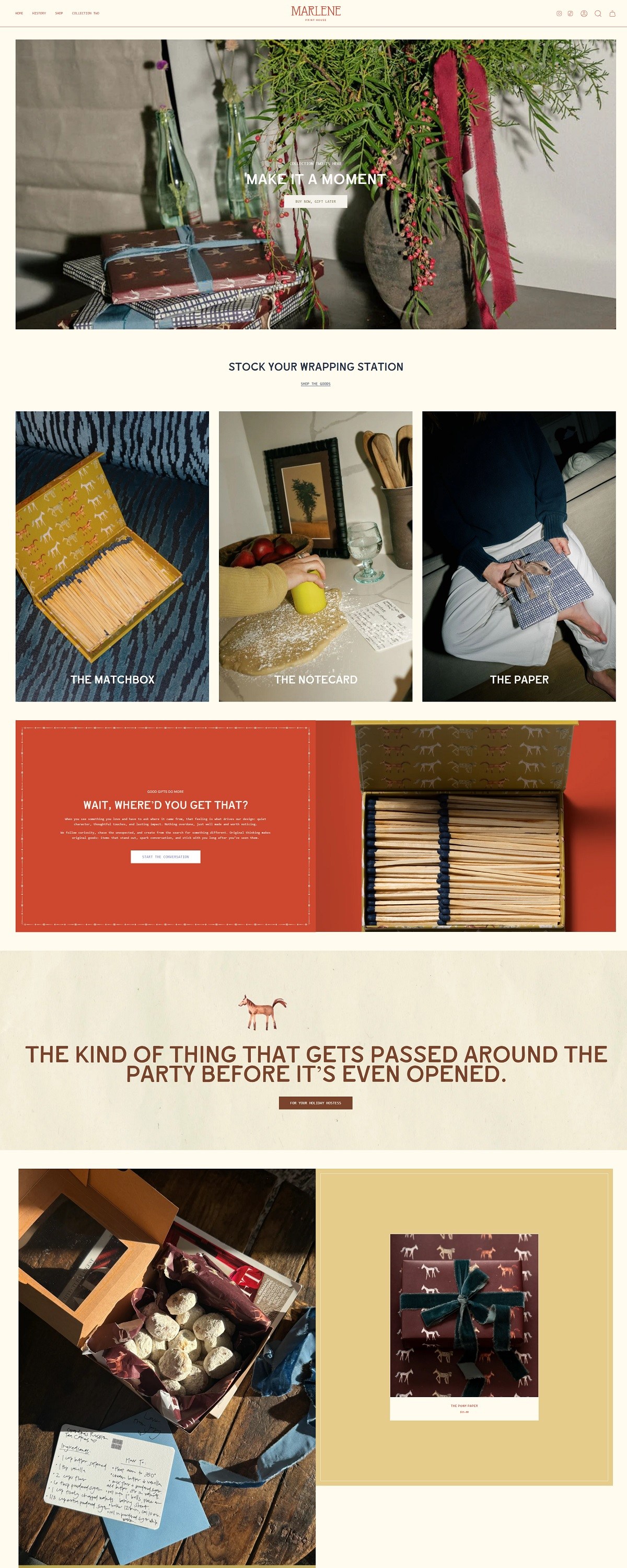 eCommerce website: Marlene Print House