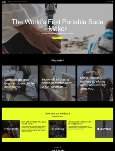 eCommerce website: Aerflo