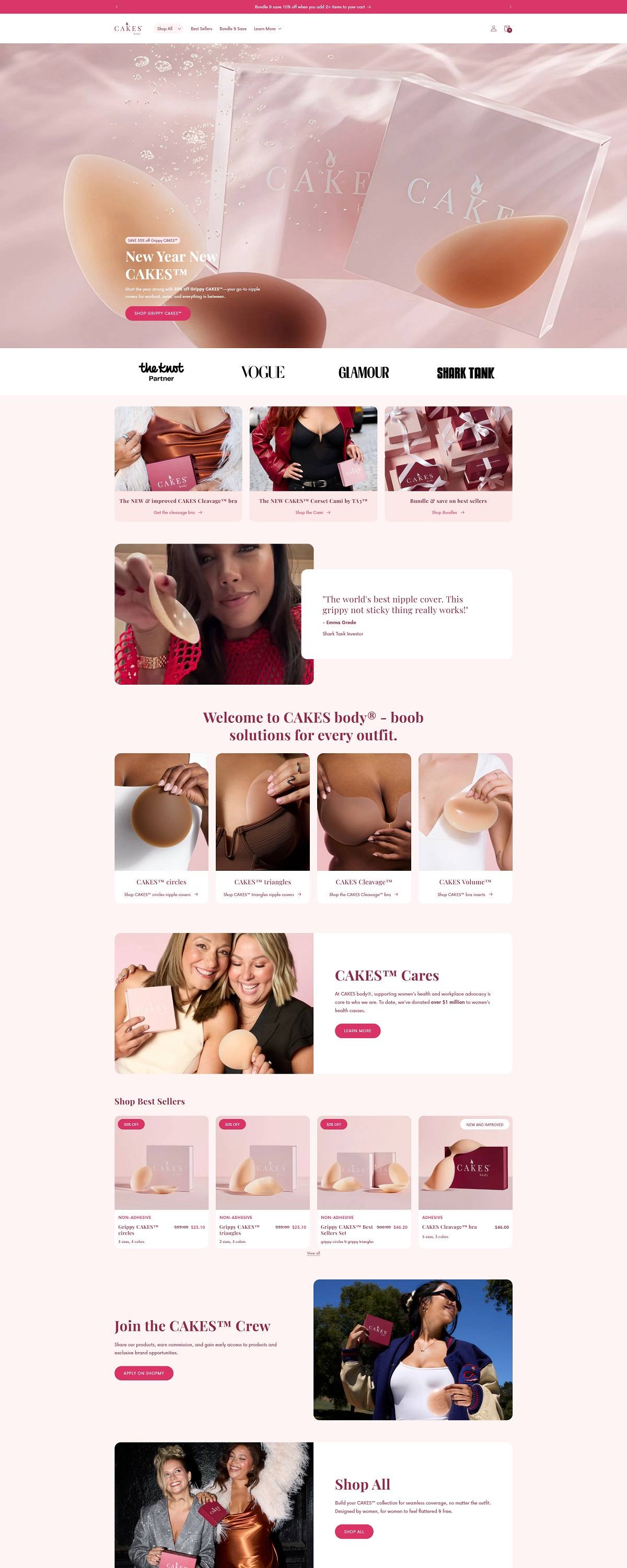 eCommerce website: Cakes BODY