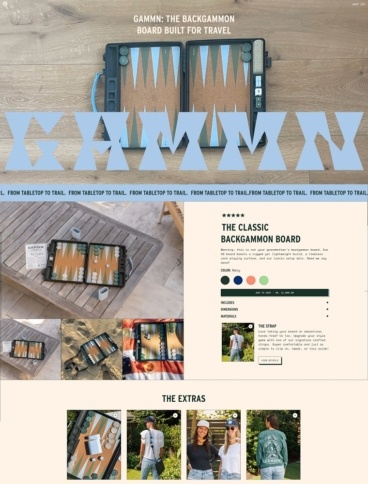 eCommerce website: GAMMN