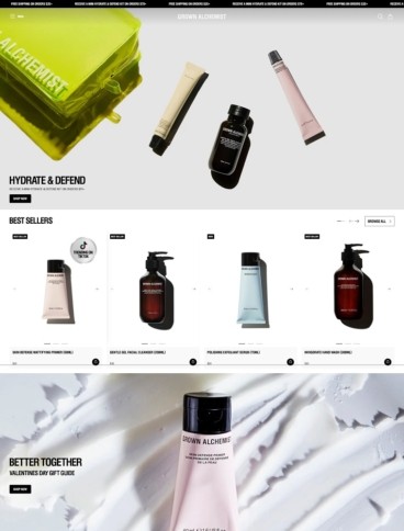 eCommerce website: Grown Alchemist