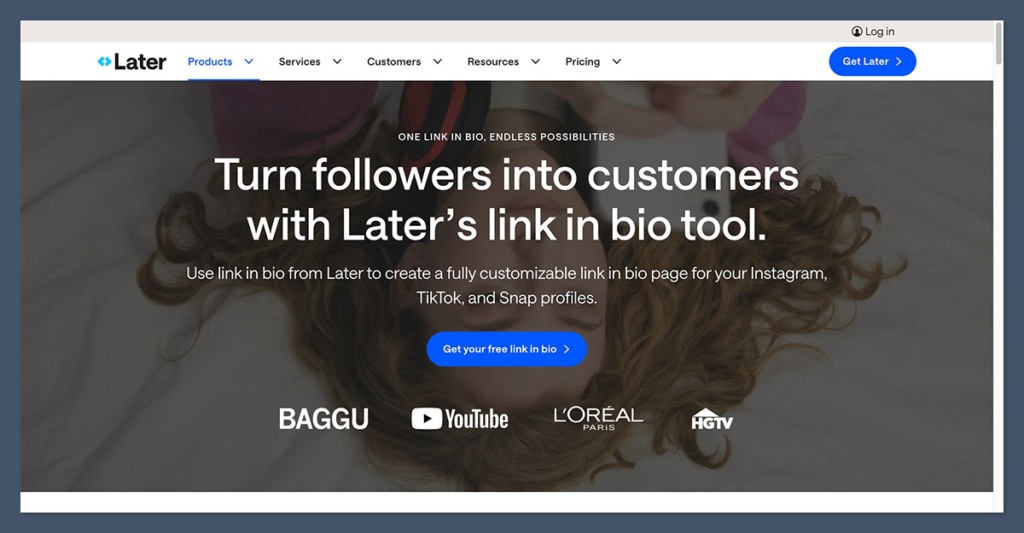 Later Link in Bio Homepage