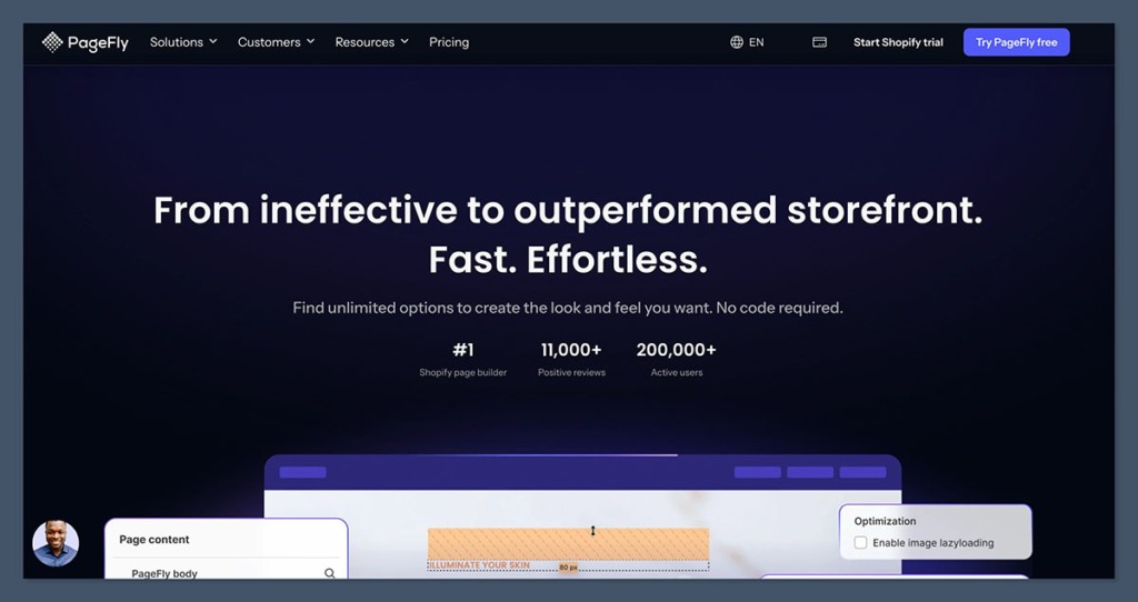 PageFly Homepage