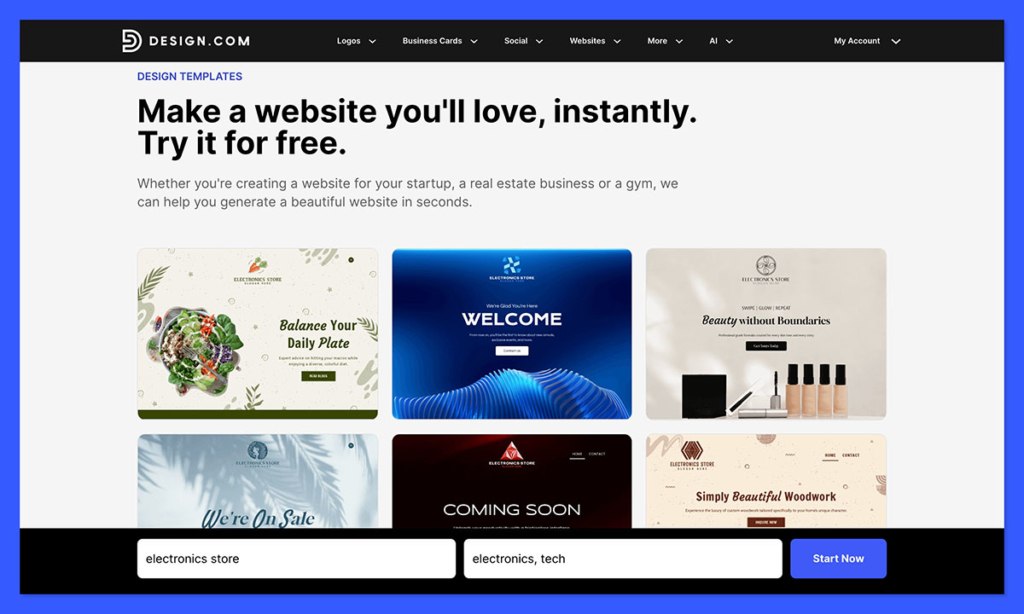 design com website templates