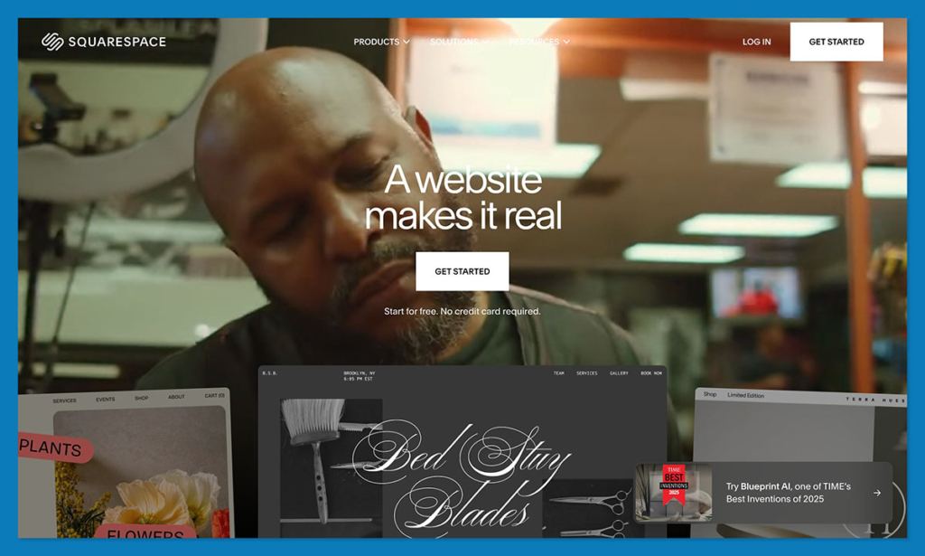 squarespace homepage