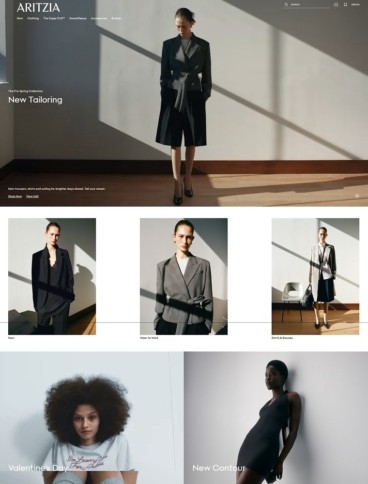 eCommerce website: Aritzia