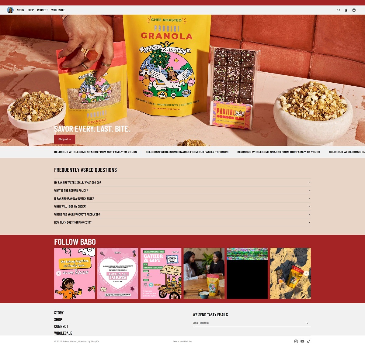 eCommerce website: Babo’s Kitchen
