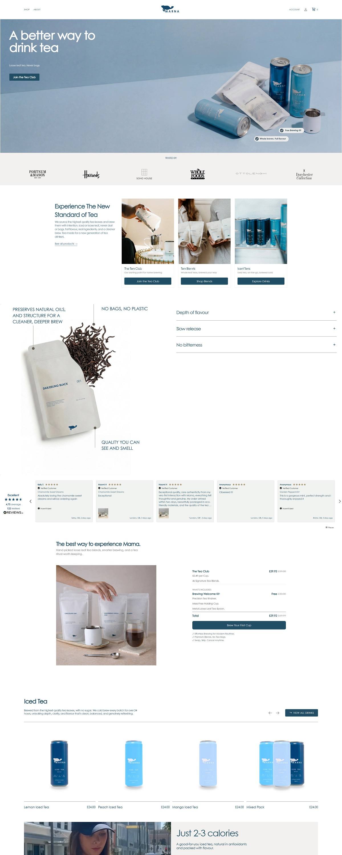 eCommerce website: Marna
