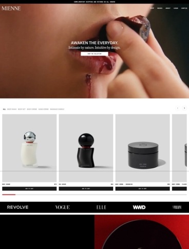 eCommerce website: Mienne