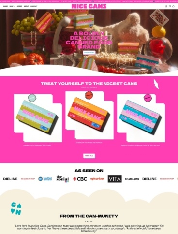 eCommerce website: Nice Cans