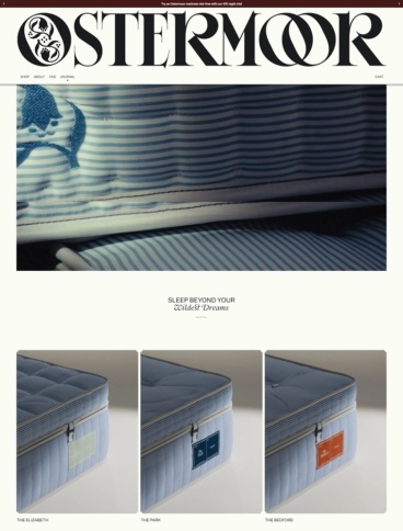 eCommerce website: Ostermoor