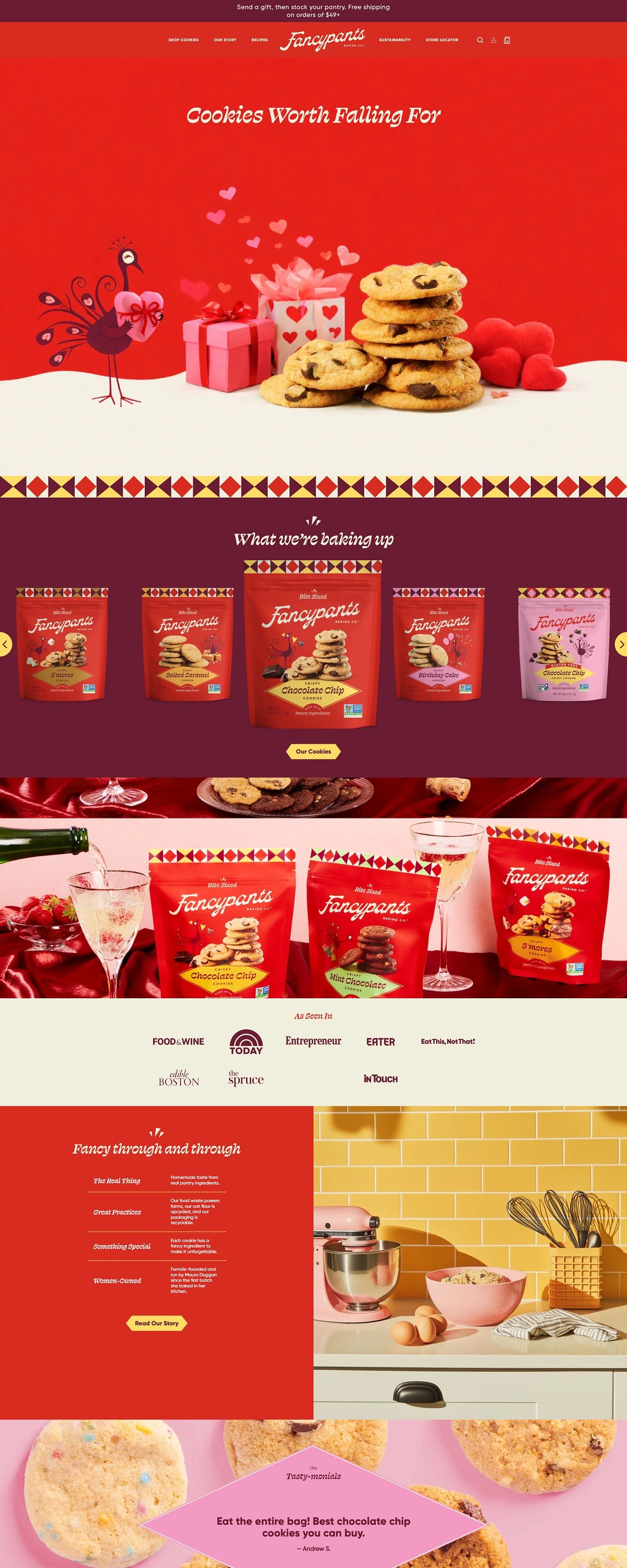eCommerce website: Fancypants Baking Co