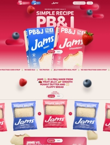 eCommerce website: Jams