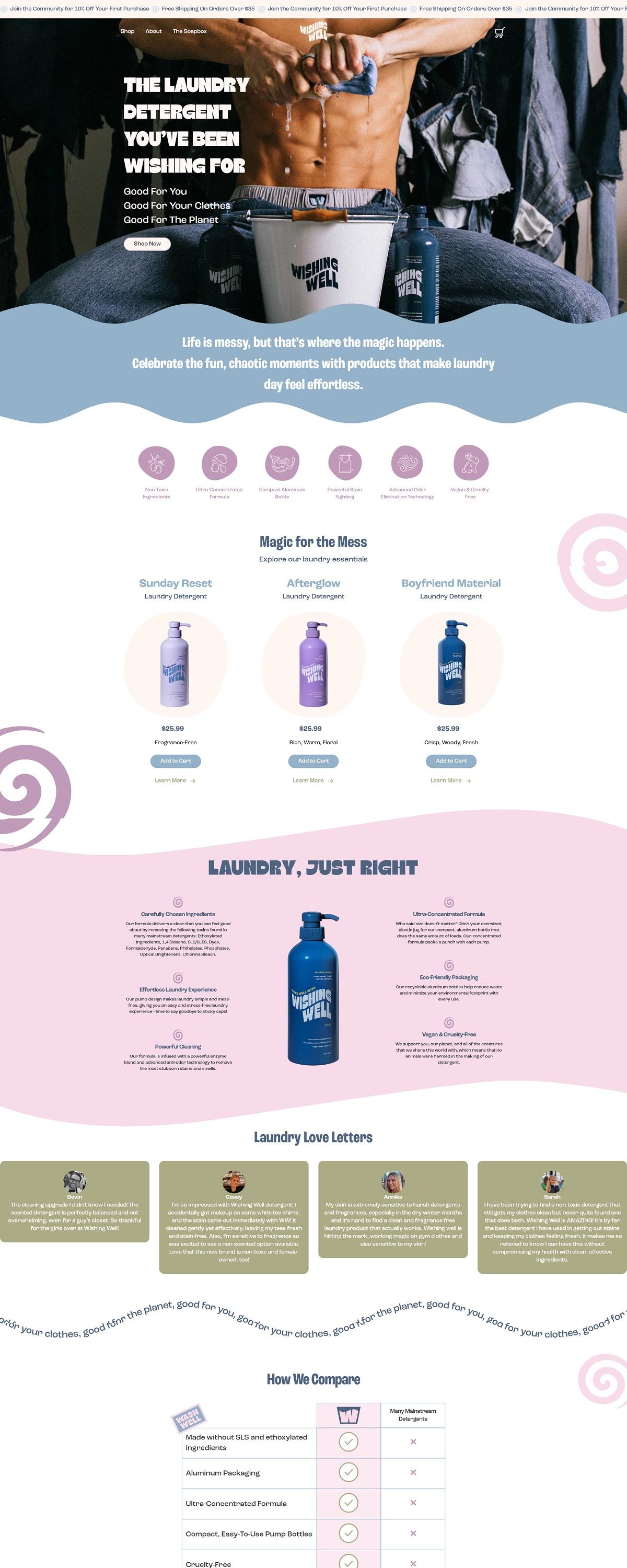 eCommerce website: Wishing Well