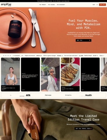 eCommerce website: AmplifyME