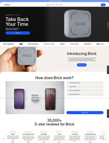 eCommerce website: Brick